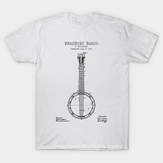 BANJO patent T-Shirt by Dennson Creative